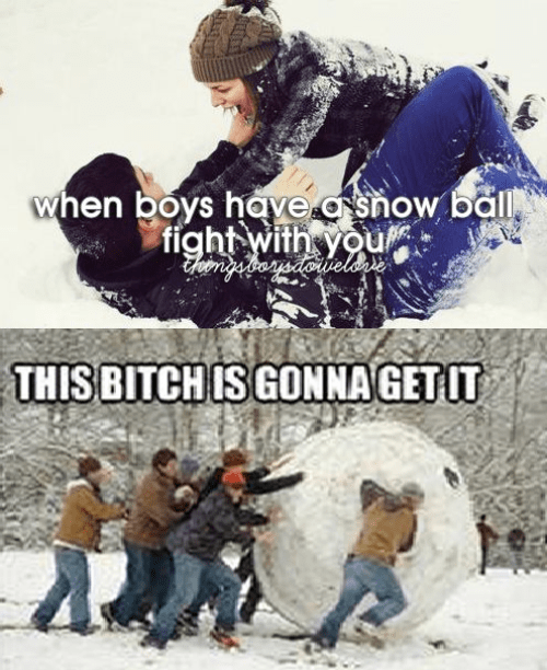 Ex decided to throw a snowball at me, thinking it was funny