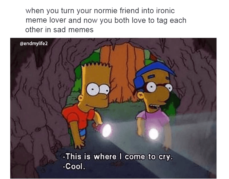 A sad meme a day helps the anxiety to stay