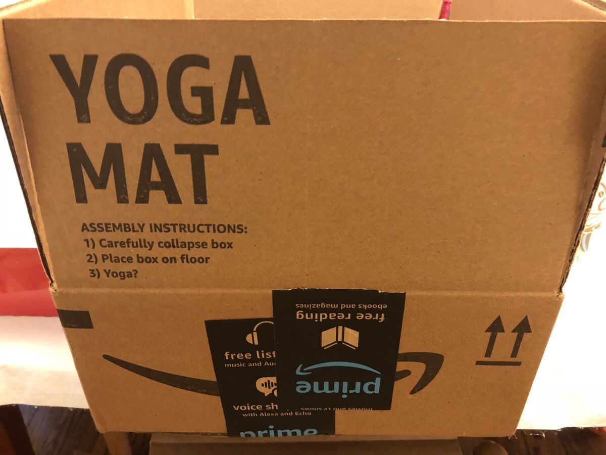 Shipping box... or yoga mat?