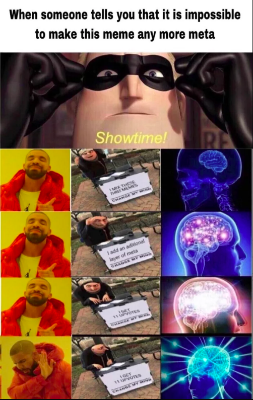 When do meta memes stop meta because they themselves have