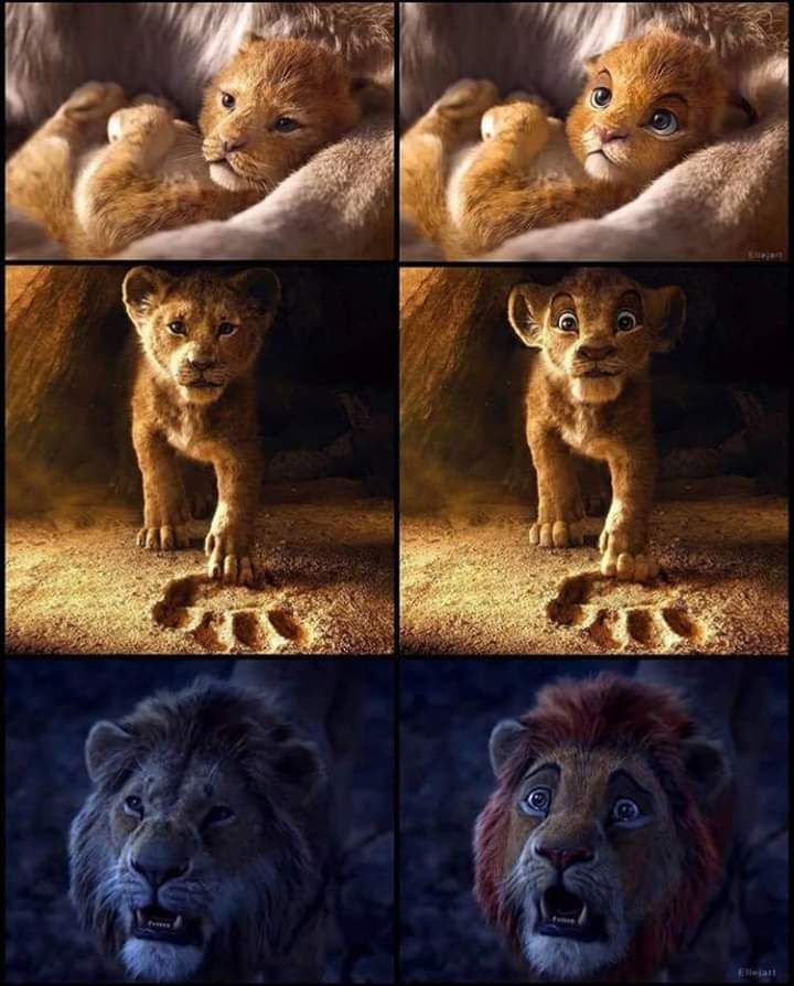 What if the animals in the live action Lion King movie had eyes just