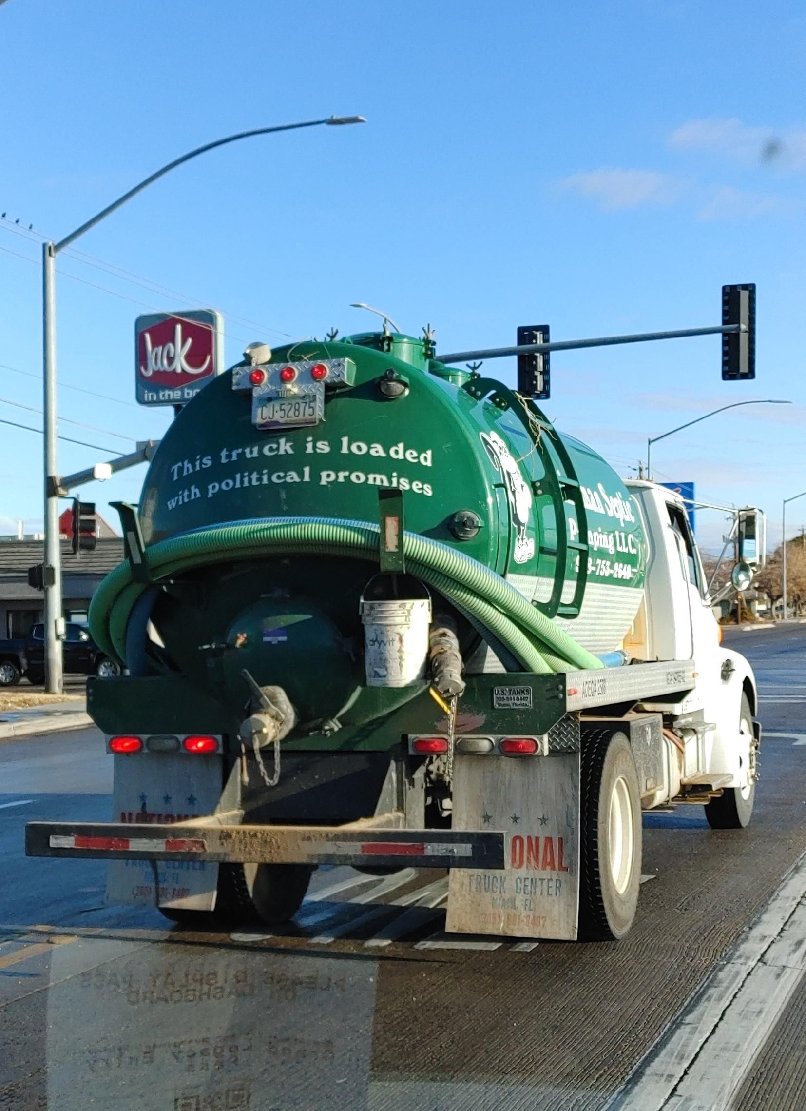 This Porta Potty Cleaning truck.