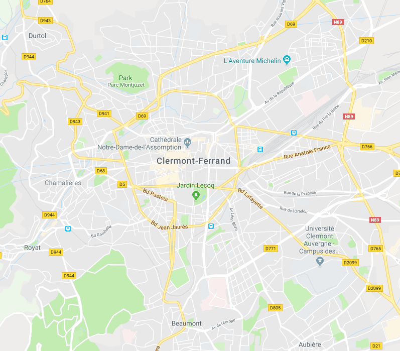 Clermont Ferrand Kaart Frankrijk Argentinie This is ClermontFerrand Part One The Town introvert indoors