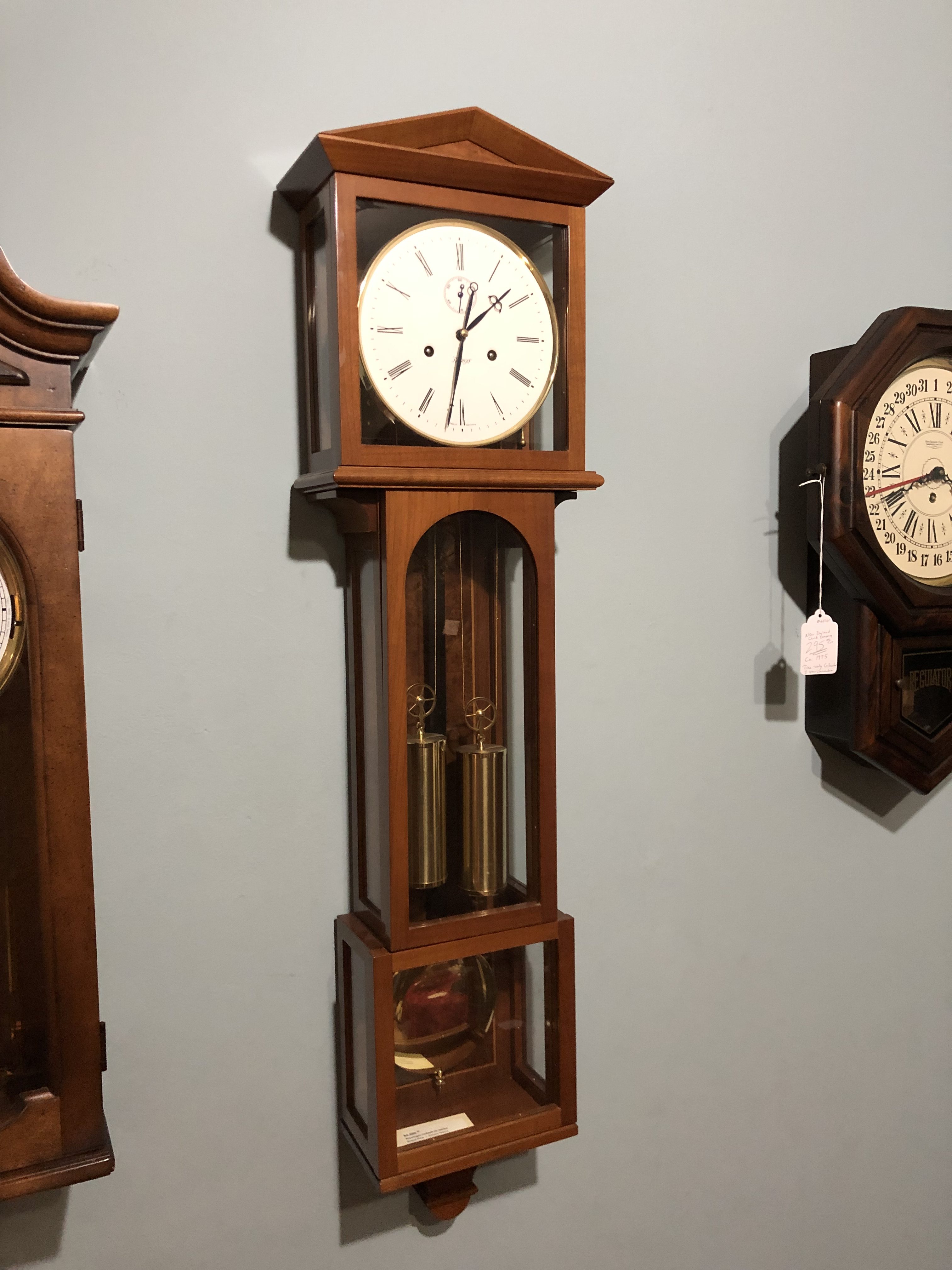 Kieninger Natural Cherry Wall Clock Hugh's Clock Shop