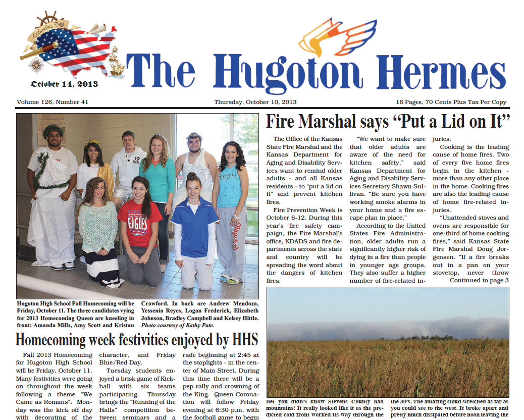 October 10, 2013 Hugoton Hermes News