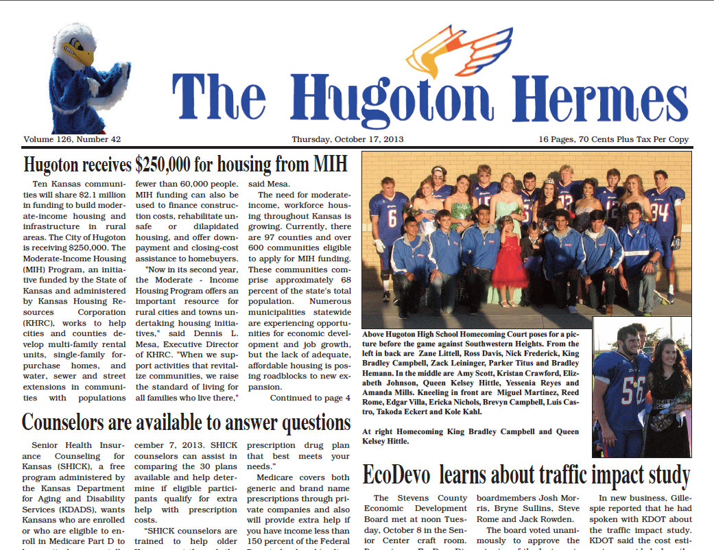 October 17, 2013 Hugoton Hermes News