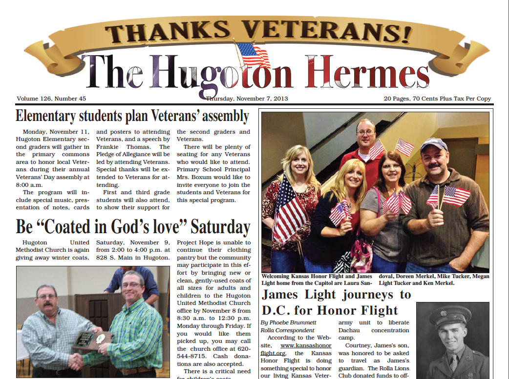 November 7, 2013 Hugoton Hermes News