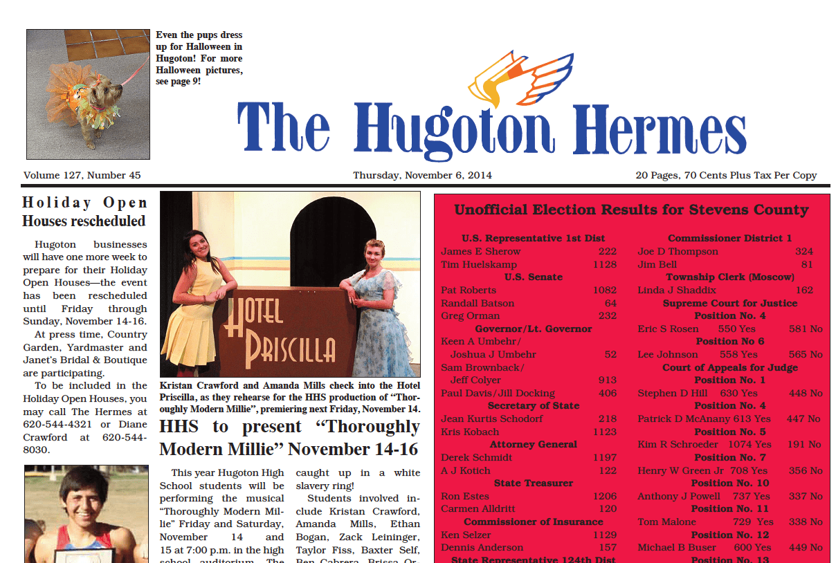 November 6, 2014 Hugoton Hermes News
