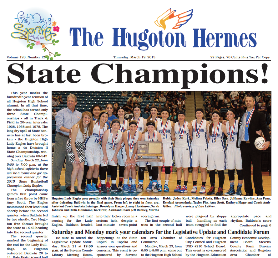 March 19, 2015 Hugoton Hermes News