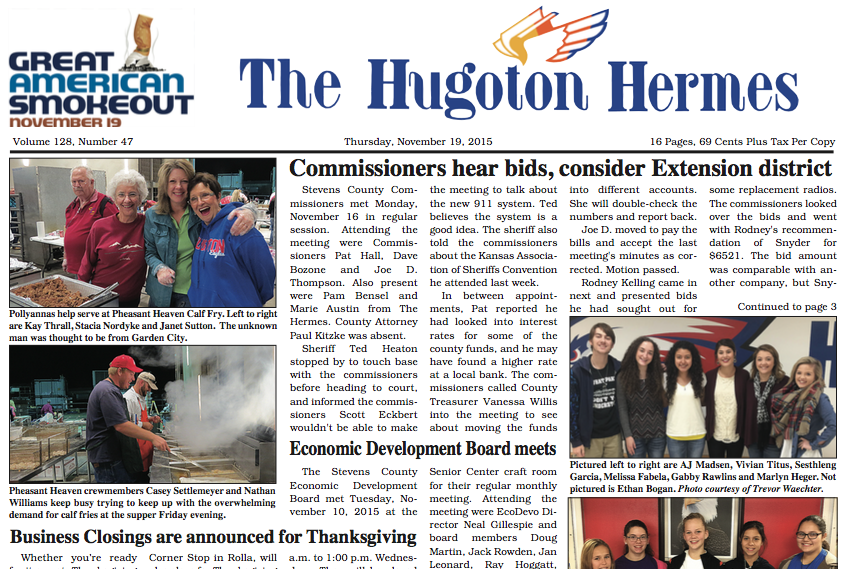 November 19, 2015 Hugoton Hermes News