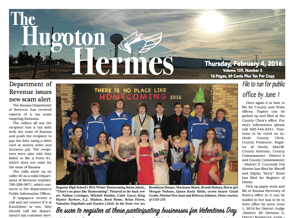 February 4, 2016 Hugoton Hermes News
