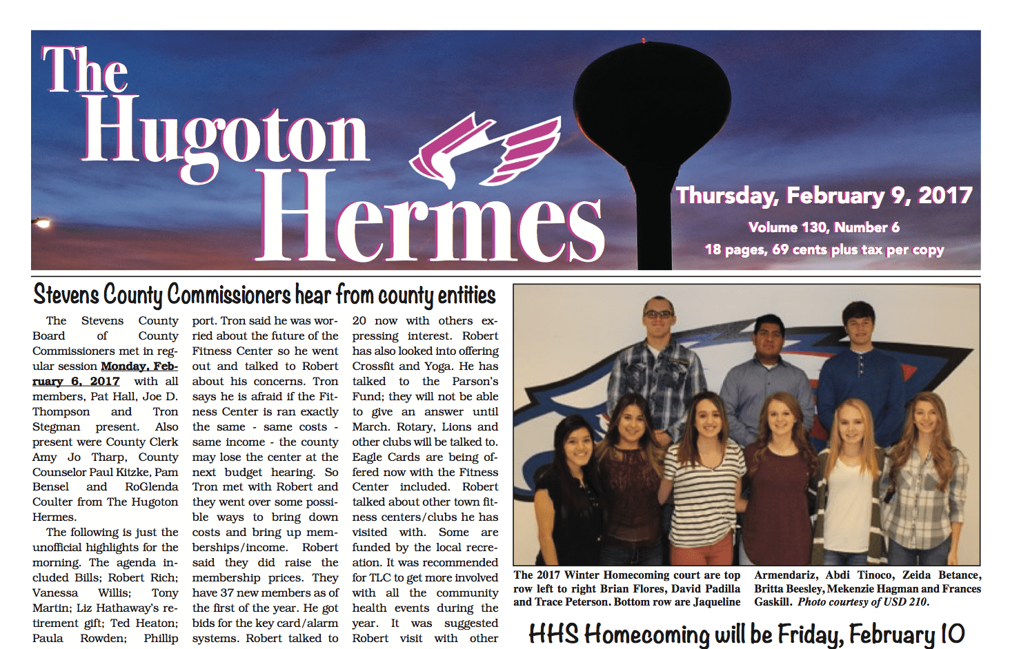 February 9, 2017 Hugoton Hermes News