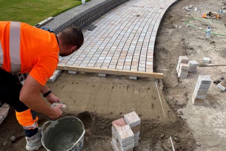 New paving being laid at Hull's Rose Bowl
