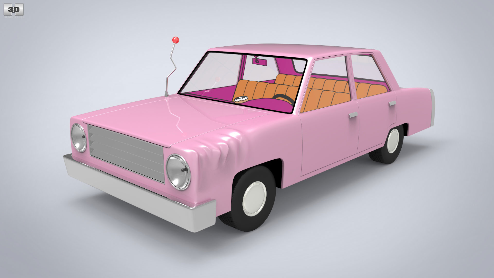 Homer Simpson's car 3D model Hum3D Blog