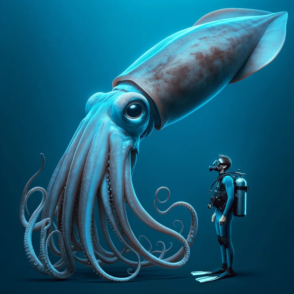 The Fascinating Comparison Giant Squid vs Human
