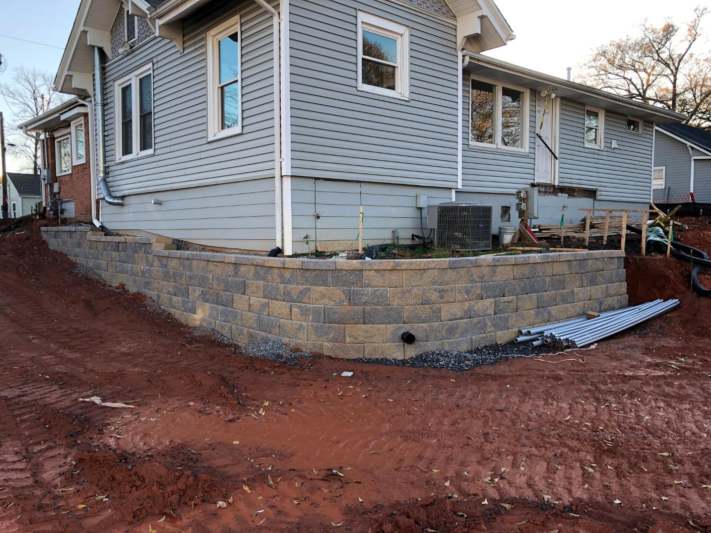 Retaining walls are up Humane Society of Cobb County