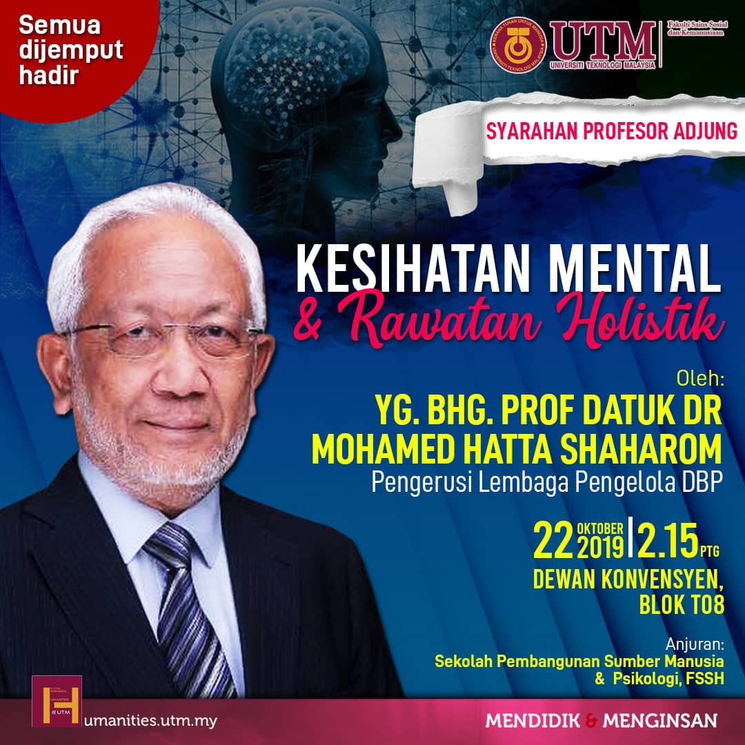 SYARAHAN PROFESSOR ADJUNG KESIHATAN MENTAL & RAWATAN HOLISTIK SYARAHAN PROFESSOR ADJUNG KESIHATAN MENTAL & RAWATAN HOLISTIK