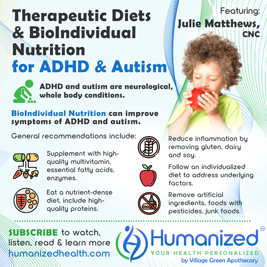 Therapeutic Diets and BioIndividual Nutrition for ADHD and Autism