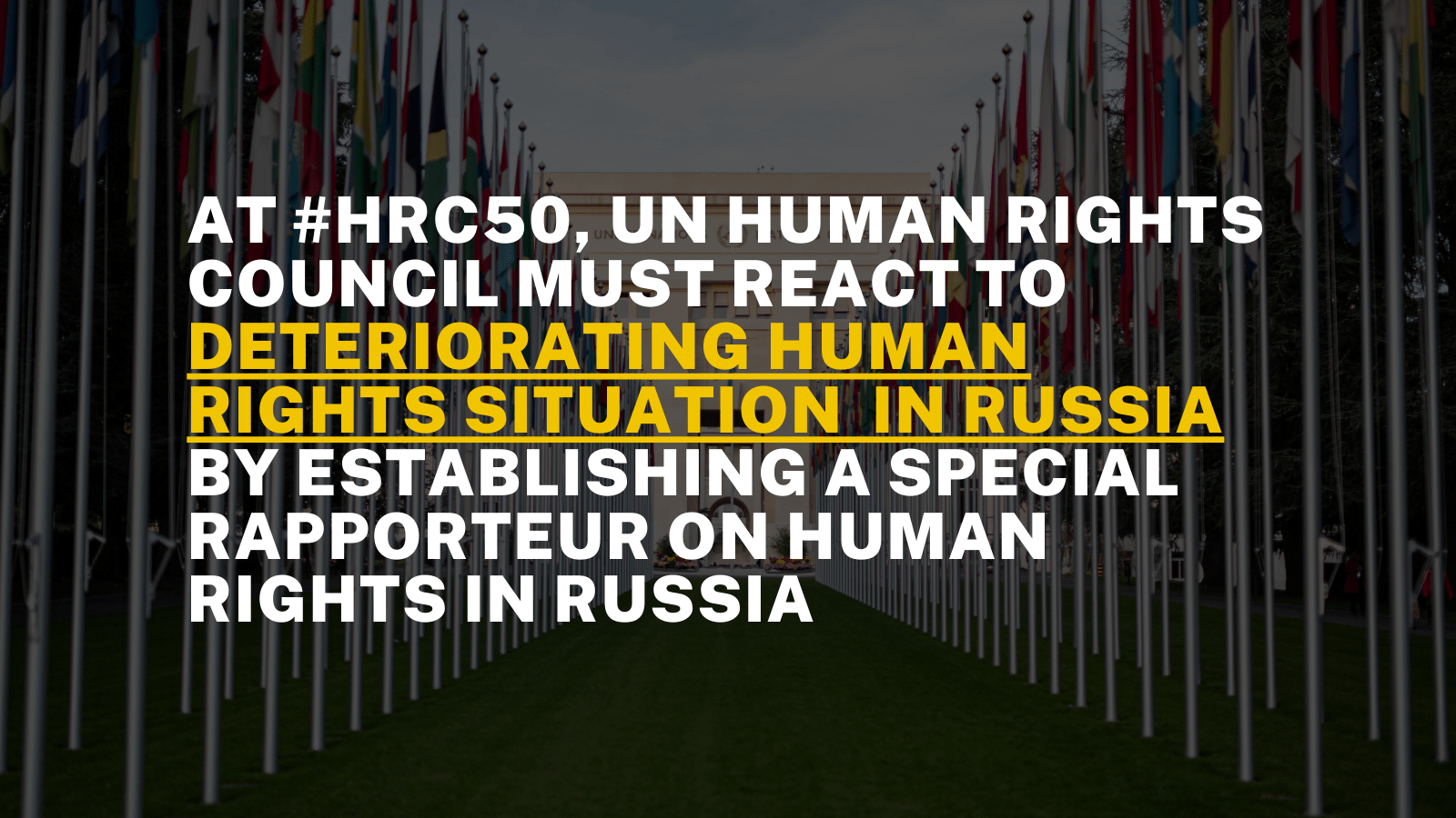 UN Human Rights Council must react to the deteriorating human rights
