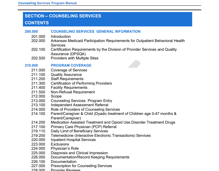 Behavioral Health Services and Support Payment Rate Approach Arkansas
