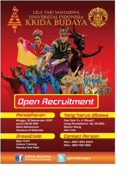 369 Open Recruitment Liga Tari Mahasiswa Ui Krida Budaya Ppid Ui