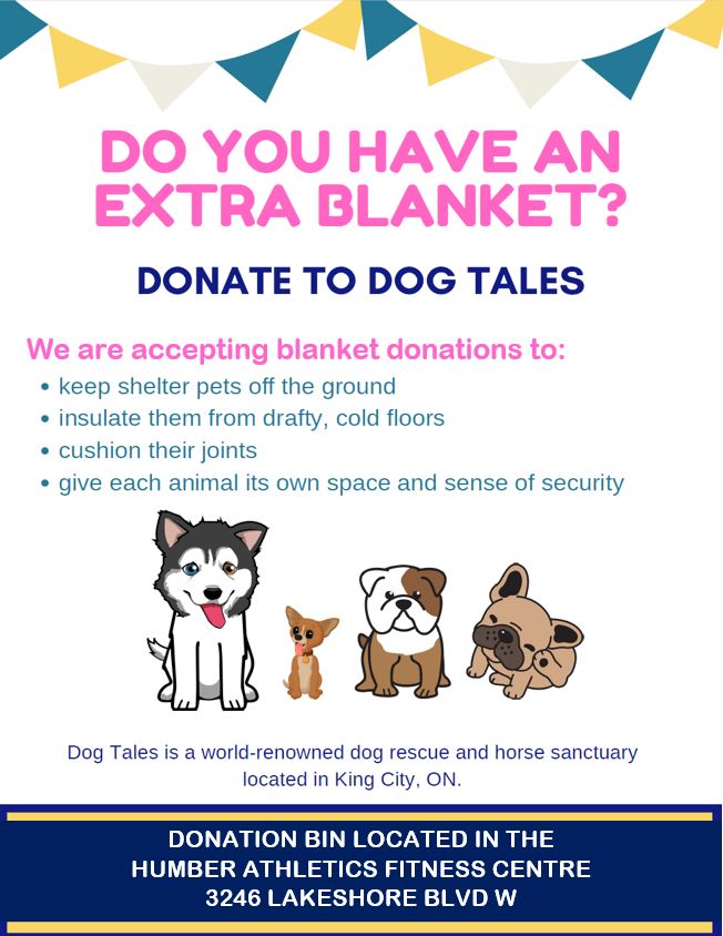 Blanket Donations for Dog Tales Rescue and Sanctuary Humber Communiqué