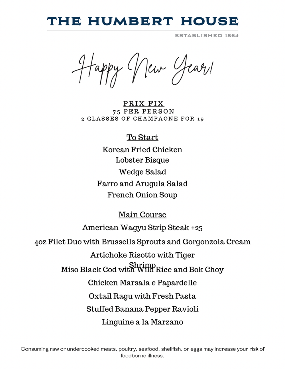 AllMenus Humbert House