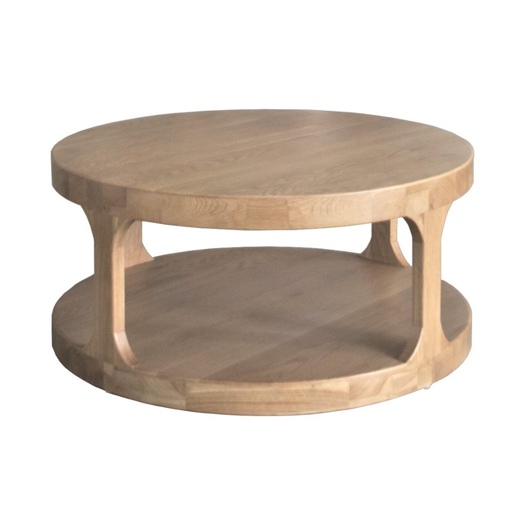 Hampton Round Coffee Table Natural Oak Humble Home