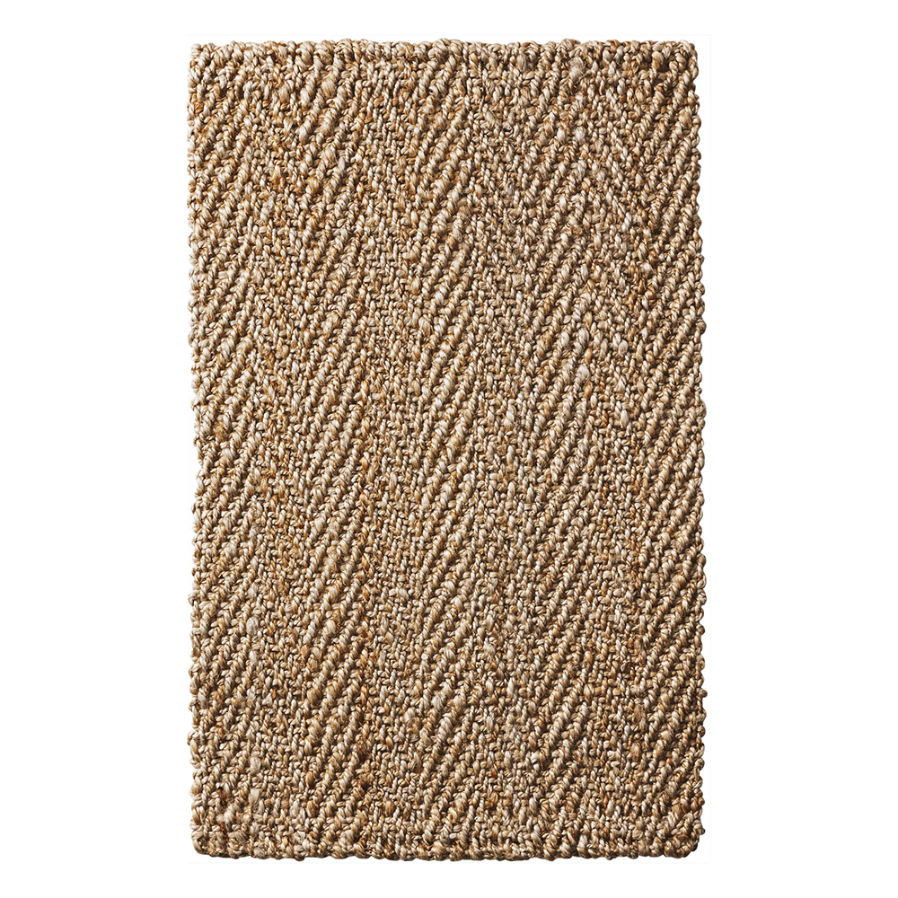 Handspun Jute Herringbone Rug with Latex Backing 180cm x 270cm