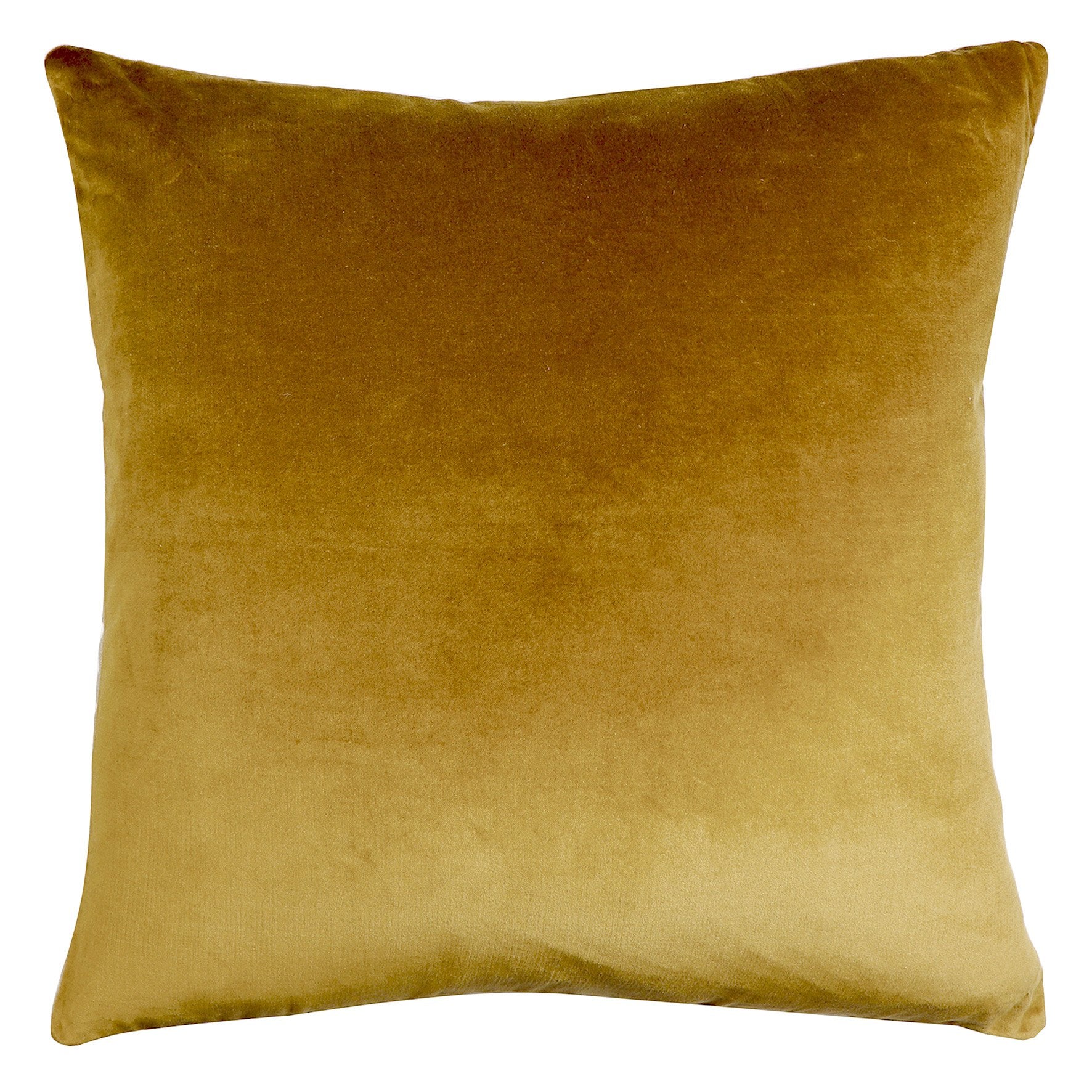 Softest Ever Velvet & Linen Cushion Mustard Square Humble Home