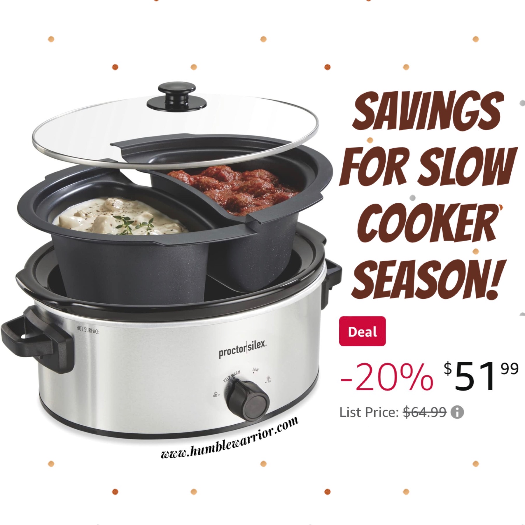 PROCTOR SILEX 3IN1 SLOW COOKER SET! Home of The Humble Warrior