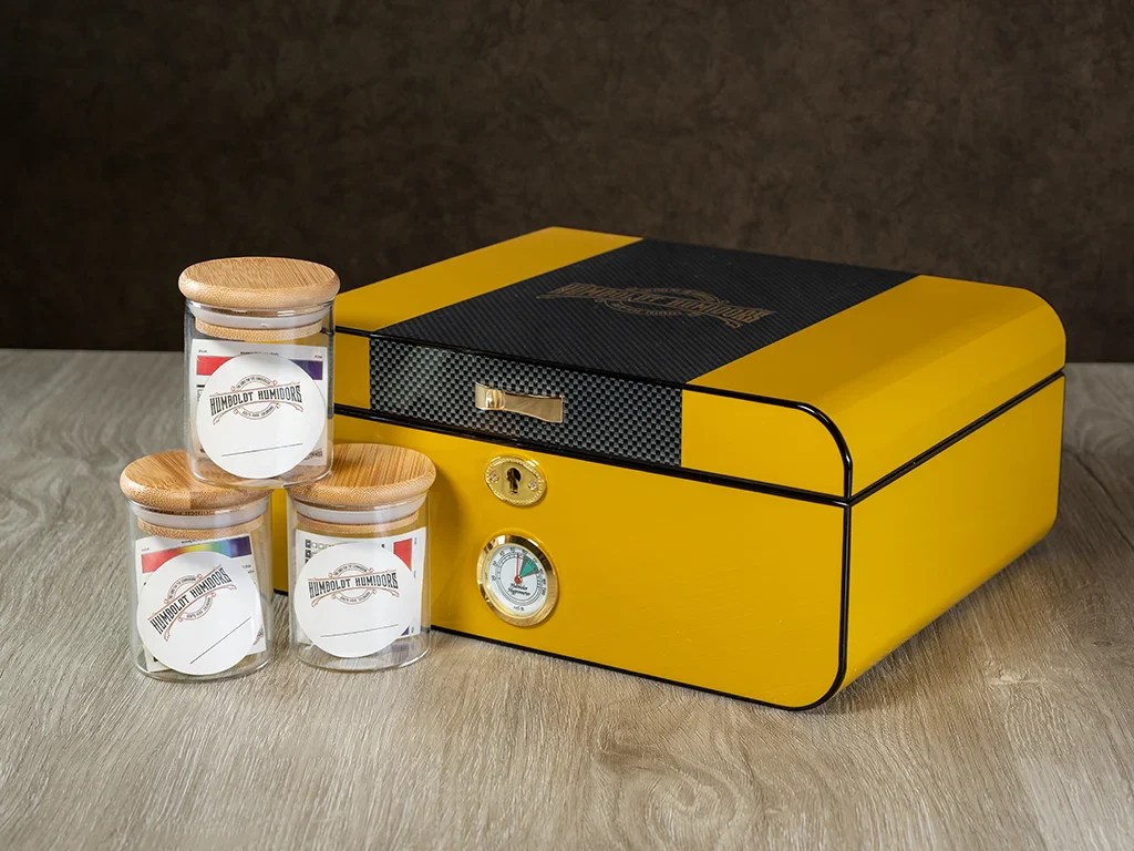 Art Deco Humidor Yellow Humboldt humidors