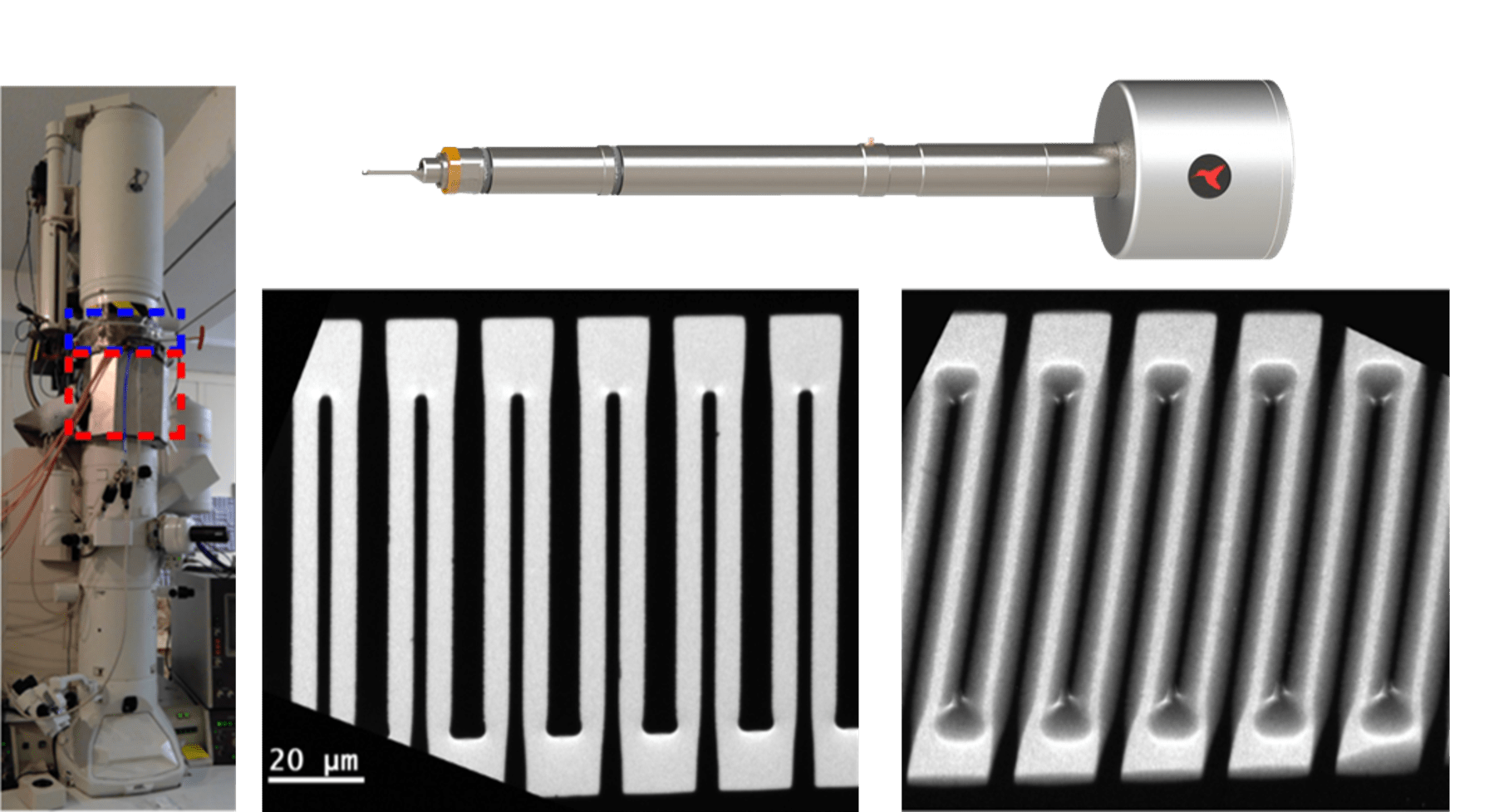 Insitu TEM Biasing PumpProbe Experiment in a Laserfree GHz