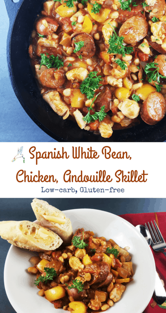Spanish White Bean, Chicken and Sausage Skillet Hummingbird Thyme
