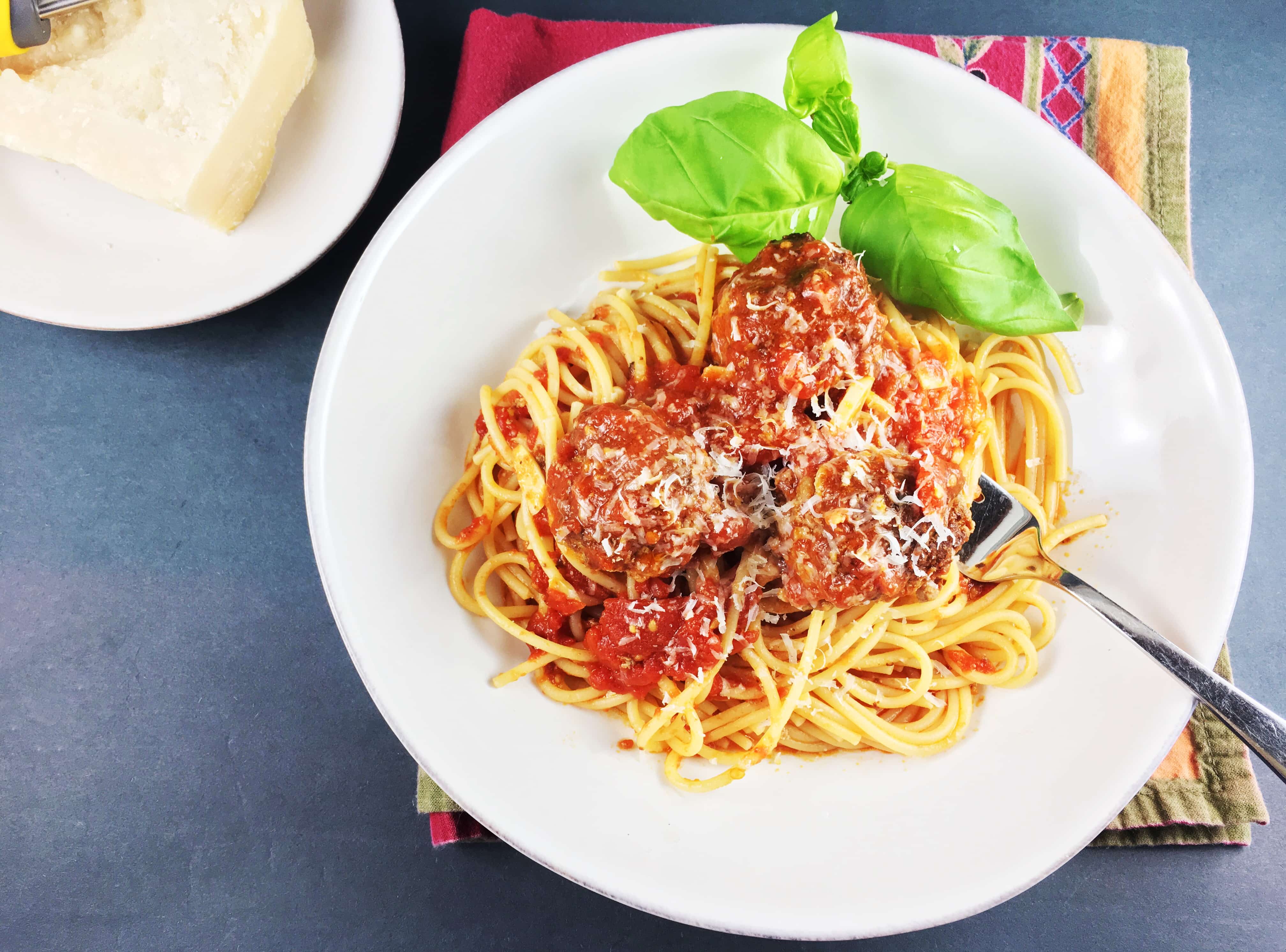Easy Spaghetti and Meatballs Marinara Hummingbird Thyme