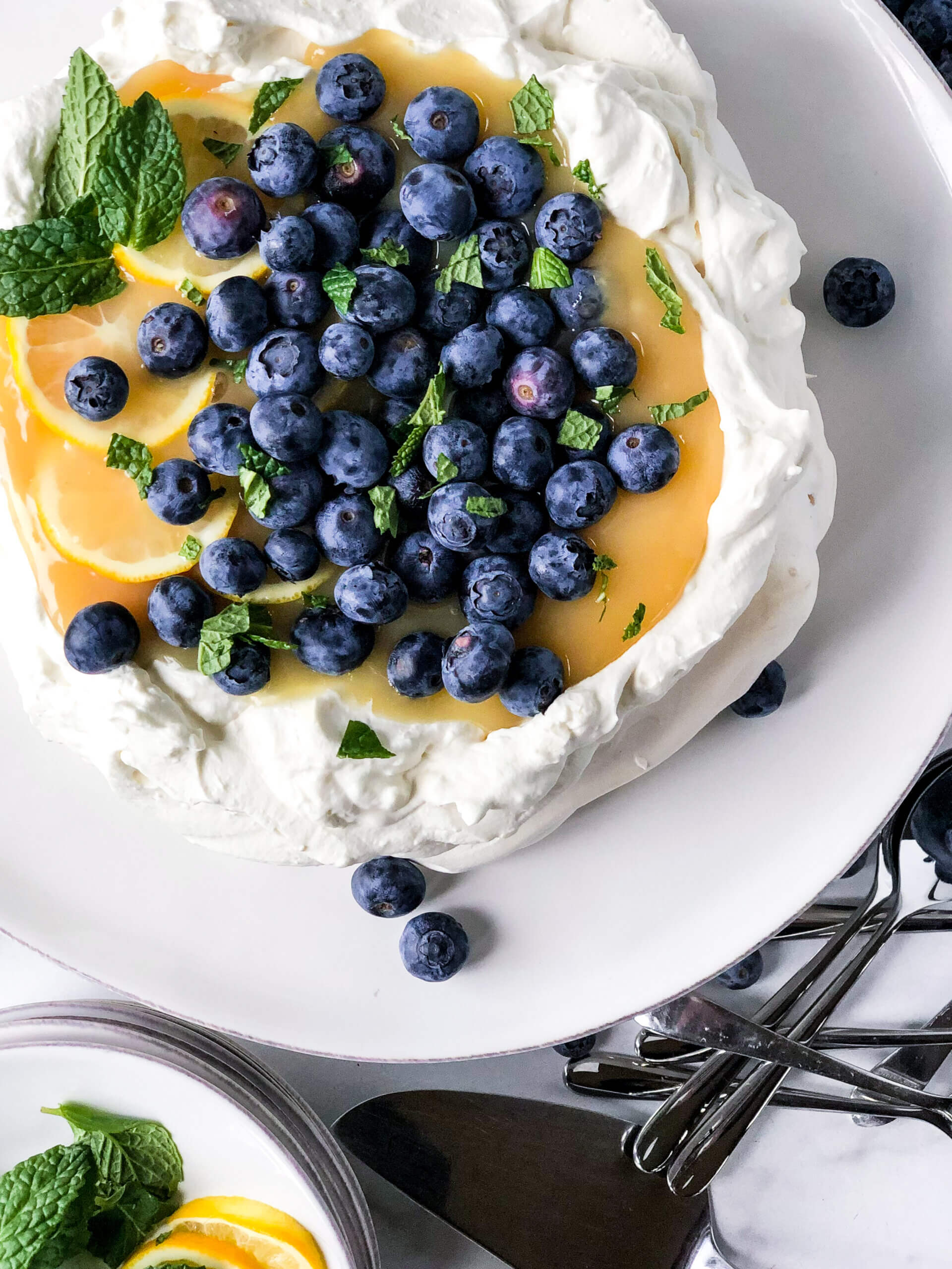 Pavlova With Mascarpone Whipped Cream Hummingbird Thyme