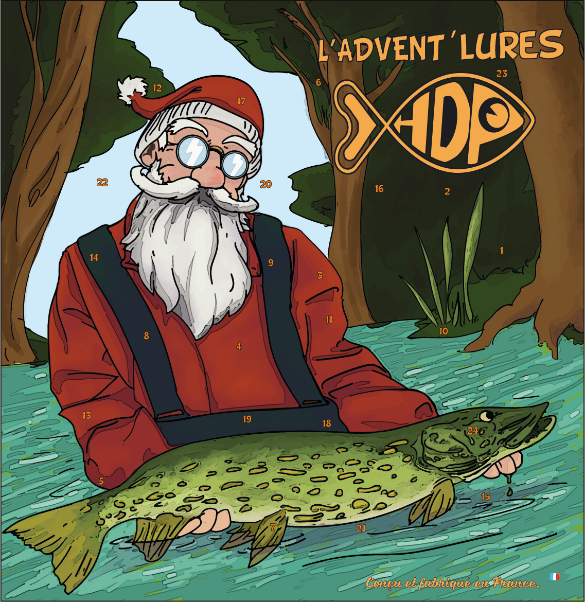 Calendrier 2021 3,56" Humour de Pêcheur