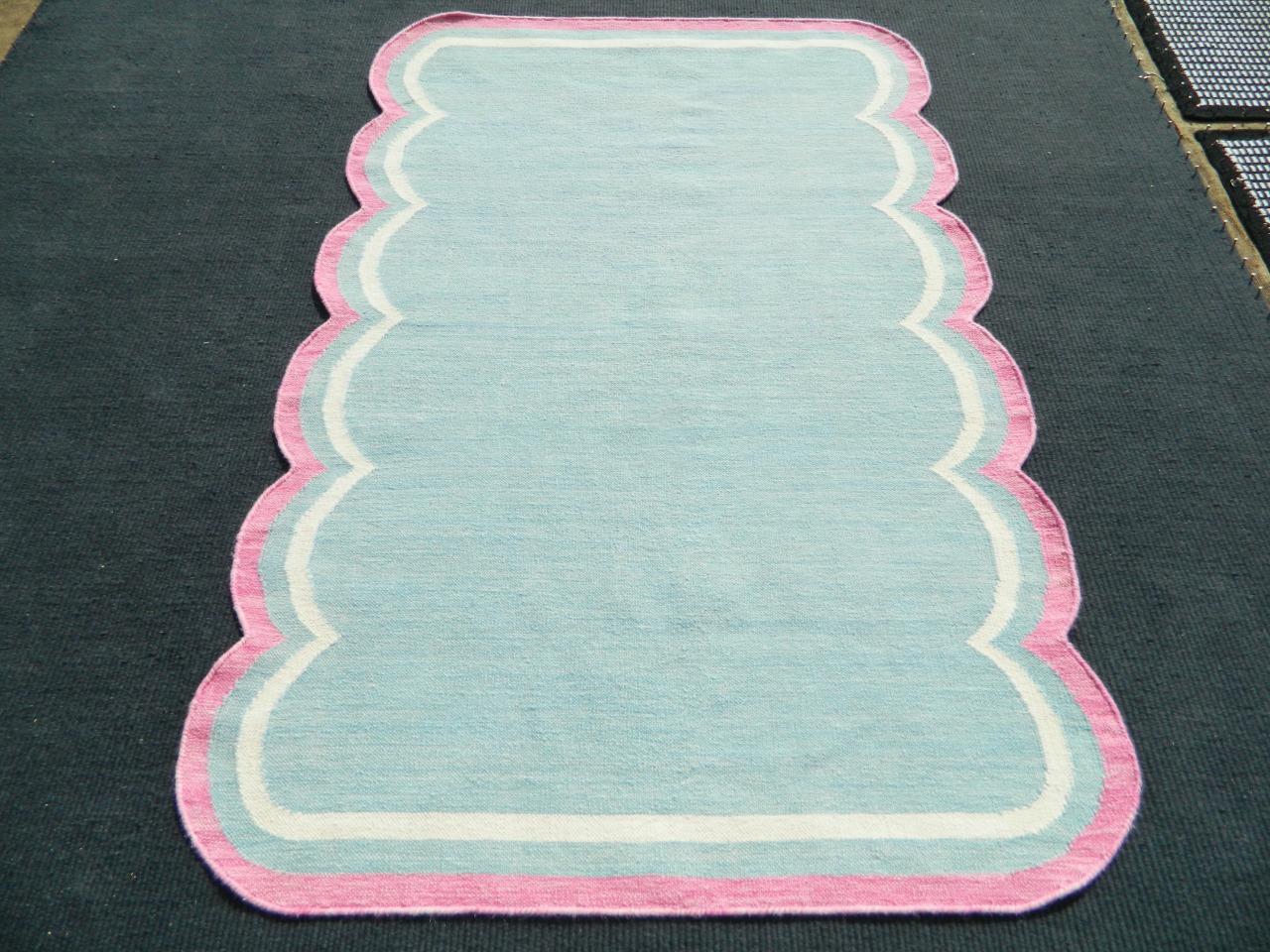 NATALIE SCALLOPED DHURRIE Hunarkar