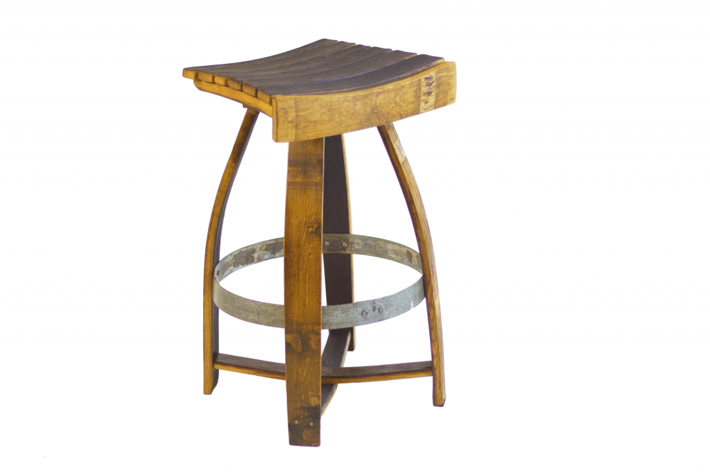 Wine Barrel Bar Stool with Memory Swivel