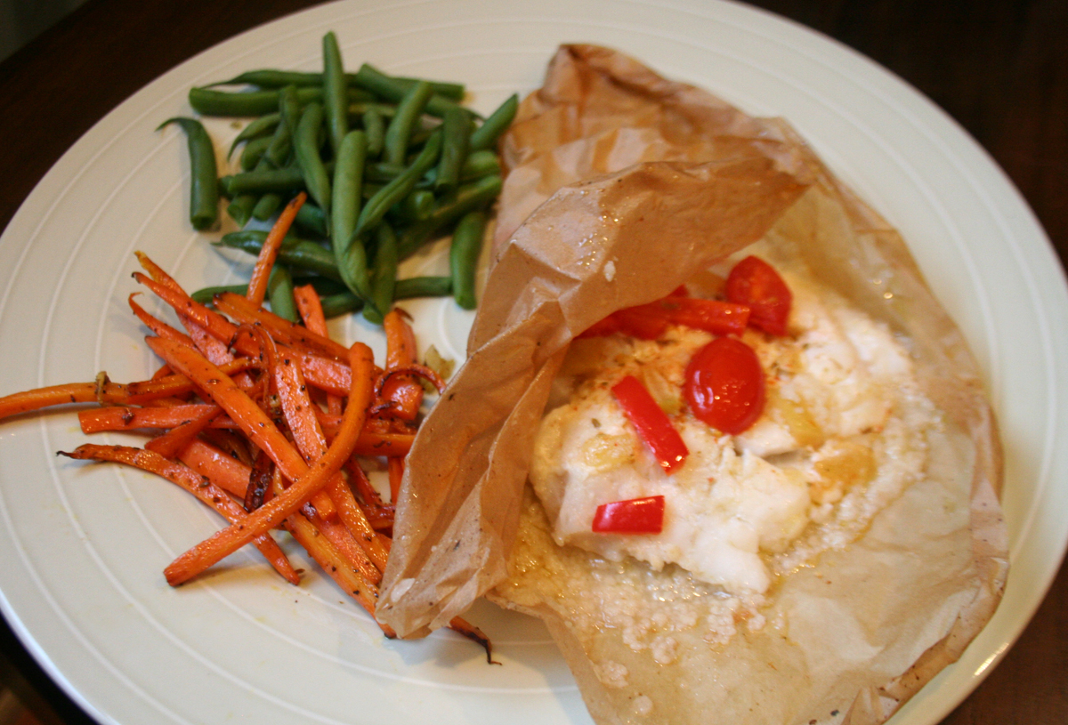 Fish Steamed in Parchment Paper Recipe (en Papillote) Hungry Again