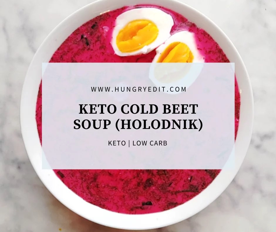 Russian Keto Cold Beet Soup (Holodnik) 4.8g Net Carbs