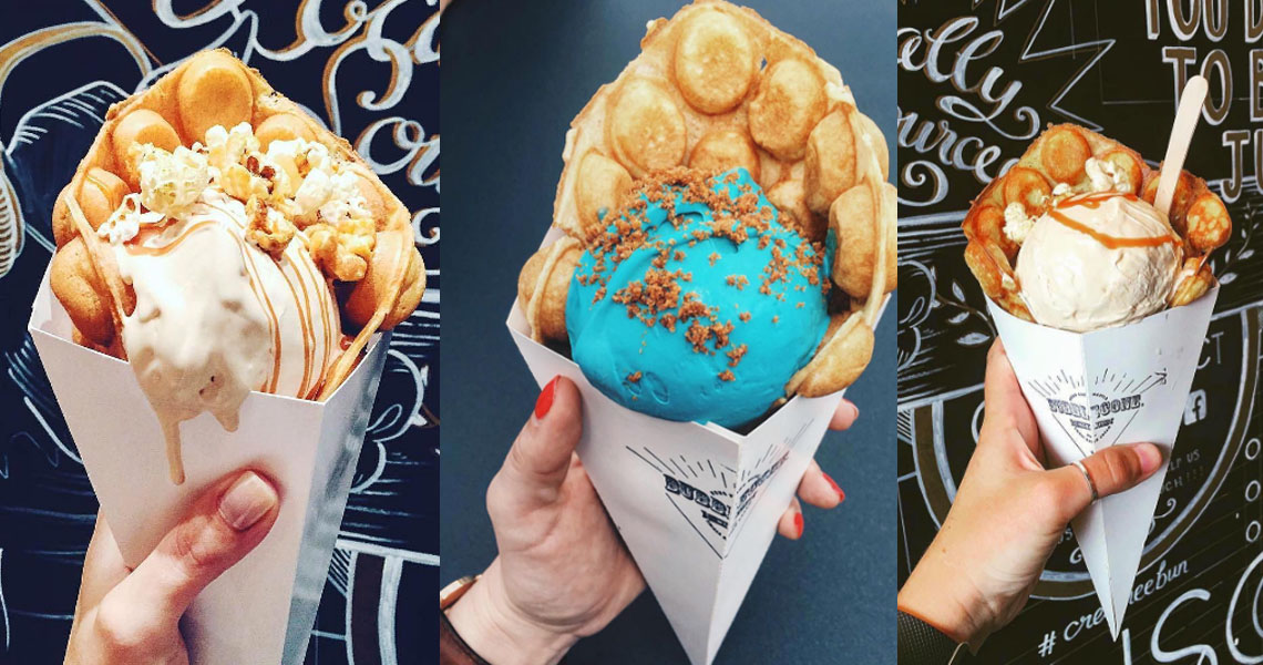 Goodbye Waffle Cones, Hello Bubble Waffle Ice Cream Cones HungryForever Food Blog