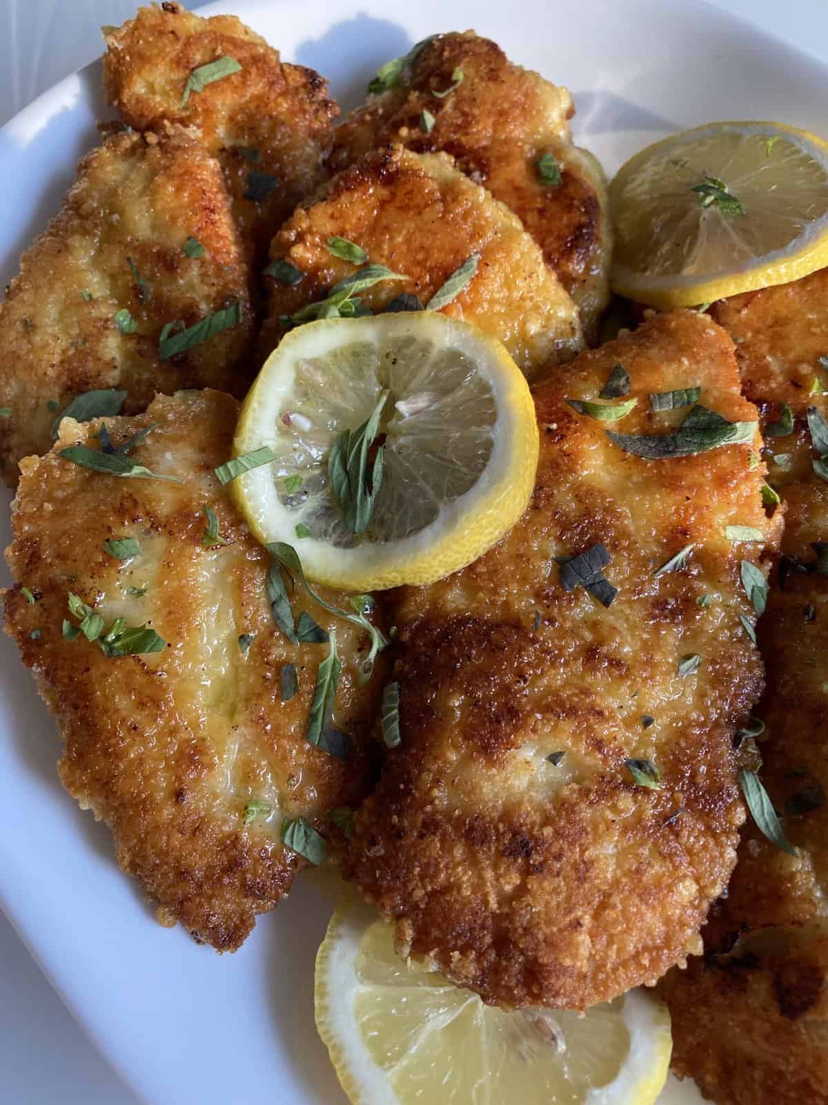 Parmesan Crusted Chicken with Lemon Garlic Butter Sauce Hungry Happens