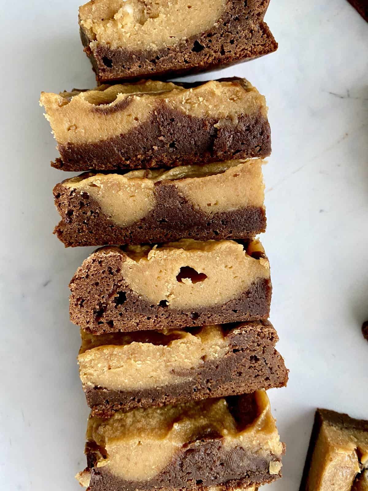 Peanut Butter Cream Cheese Swirl Brownies Hungry Happens