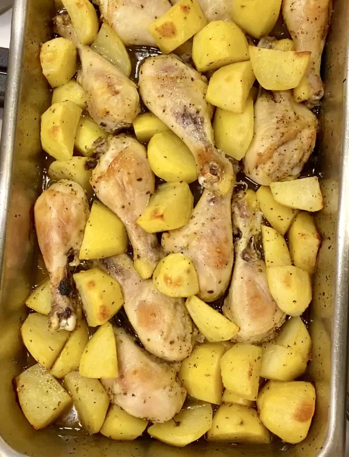 Greek Lemon Chicken and Potatoes Hungry Happens