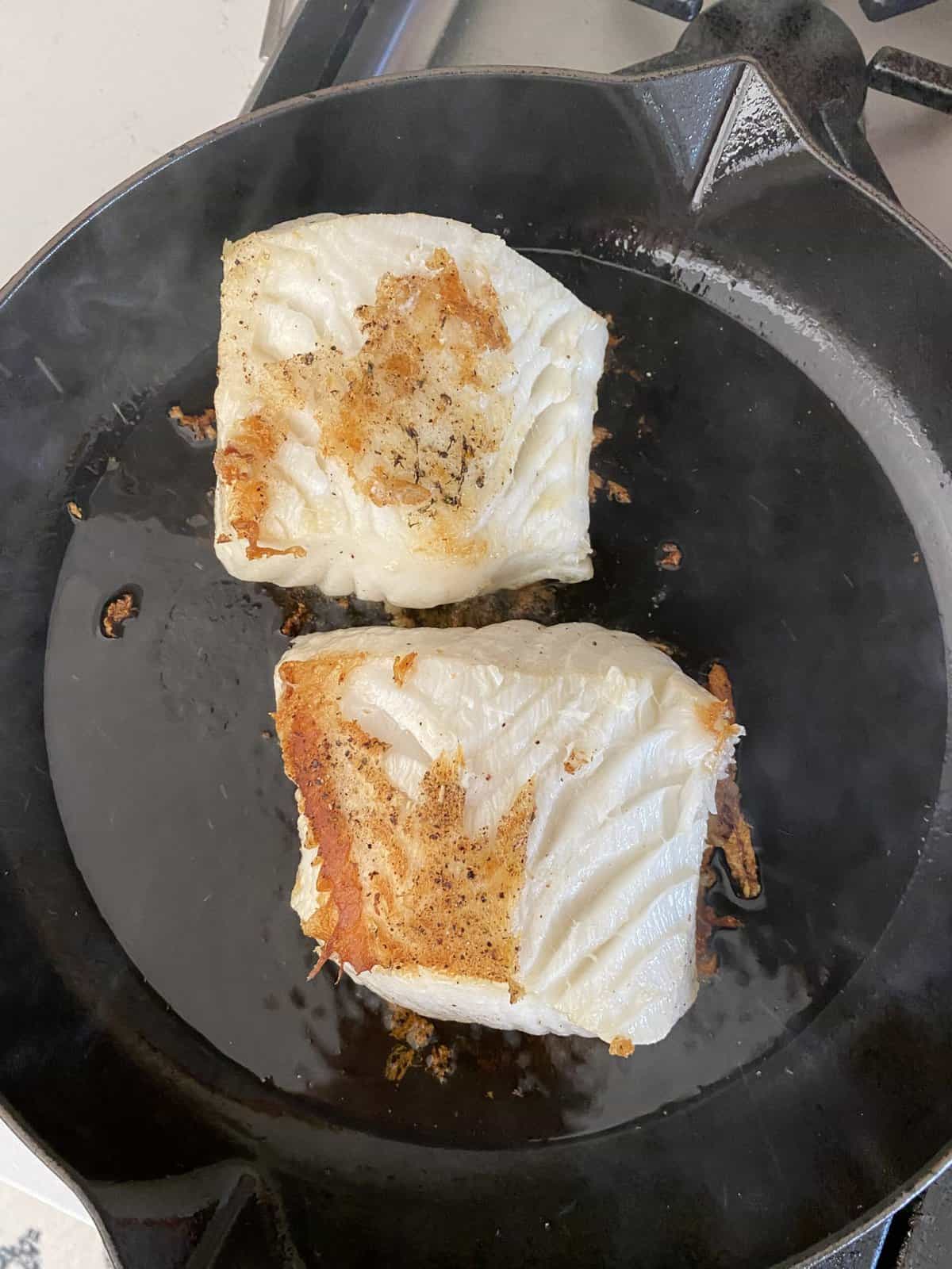 Pan Seared Chilean Sea Bass with Lemon Butter Sauce Hungry Happens