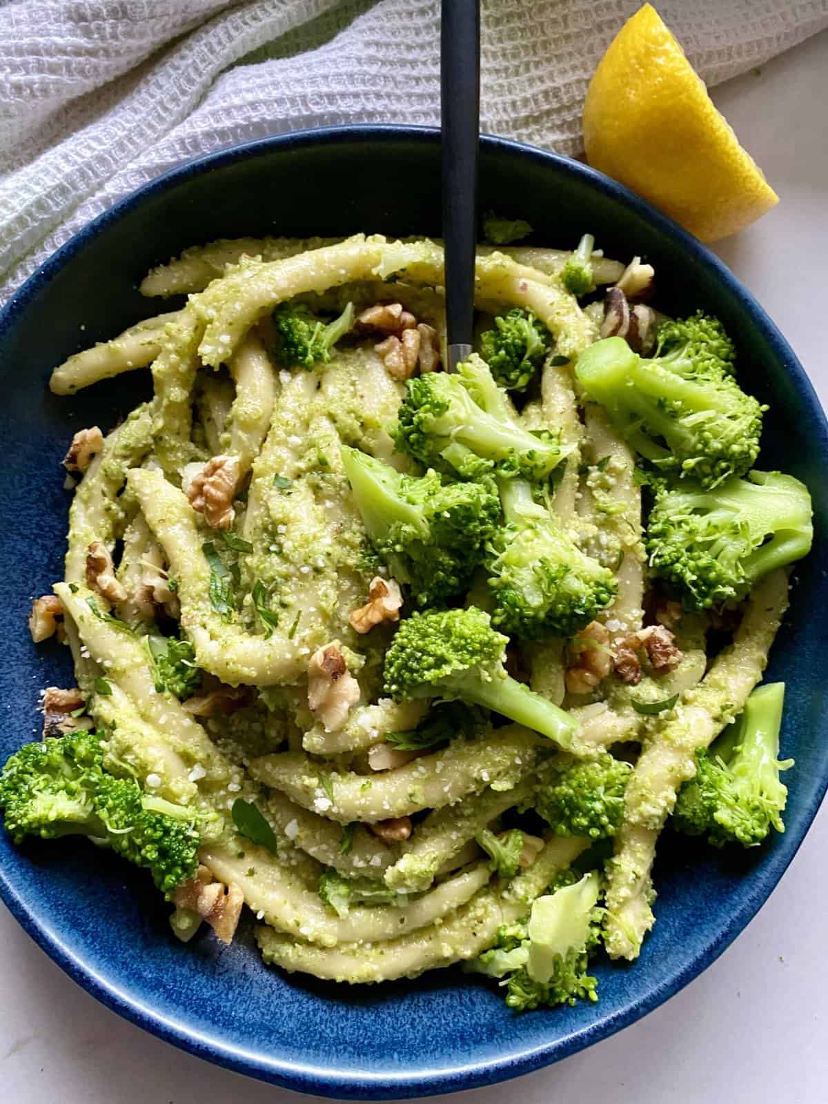 Quick Broccoli Pesto Pasta Hungry Happens