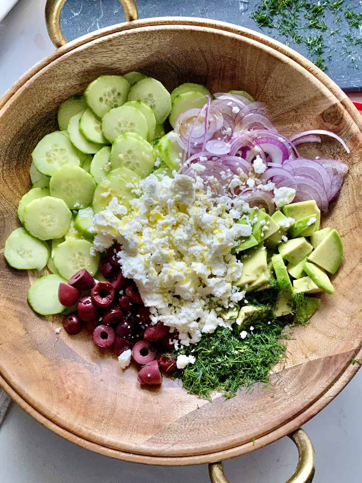 Feta Cucumber Avocado Salad (Avocado Salata) Hungry Happens