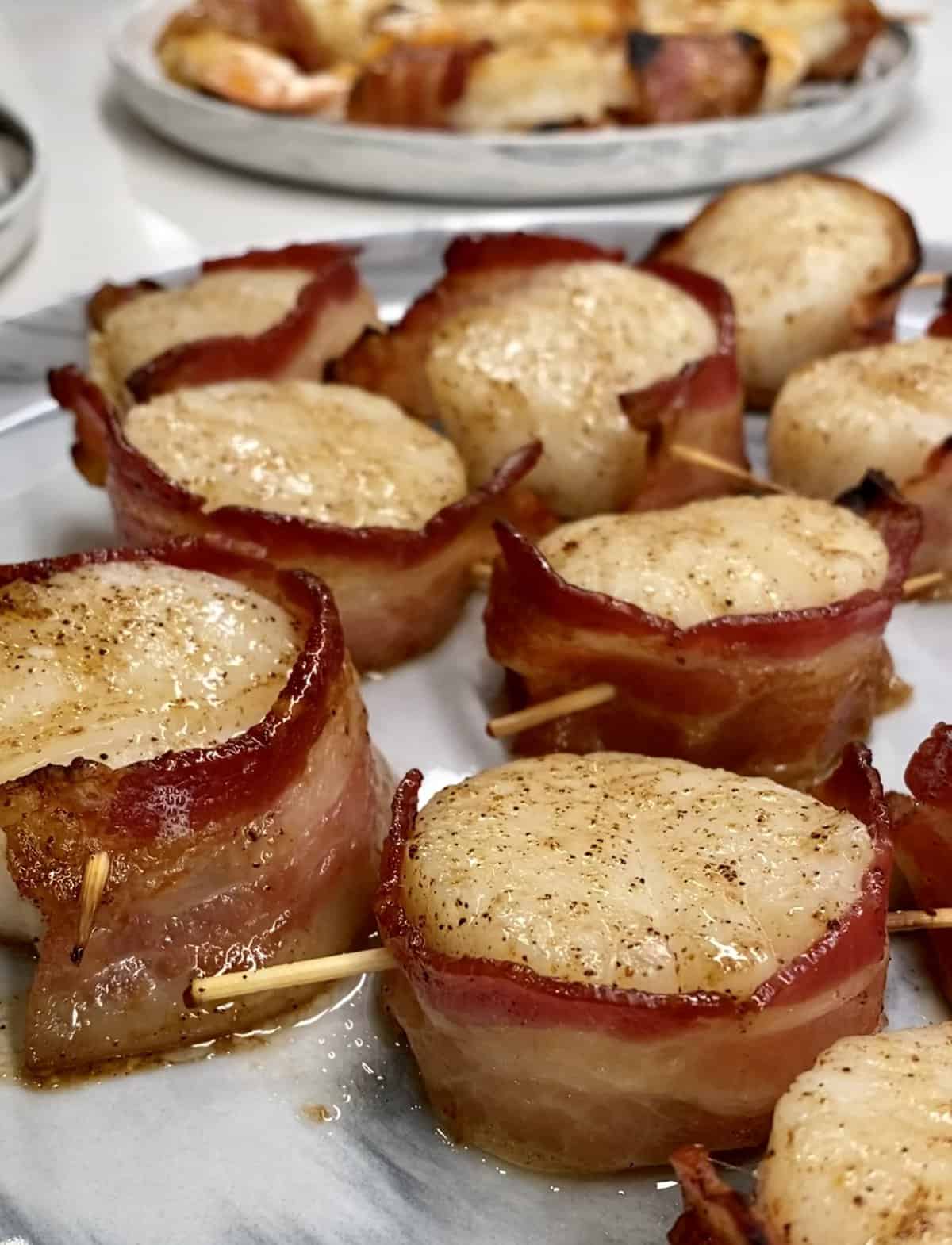 Bacon Wrapped Shrimp and Scallops Hungry Happens