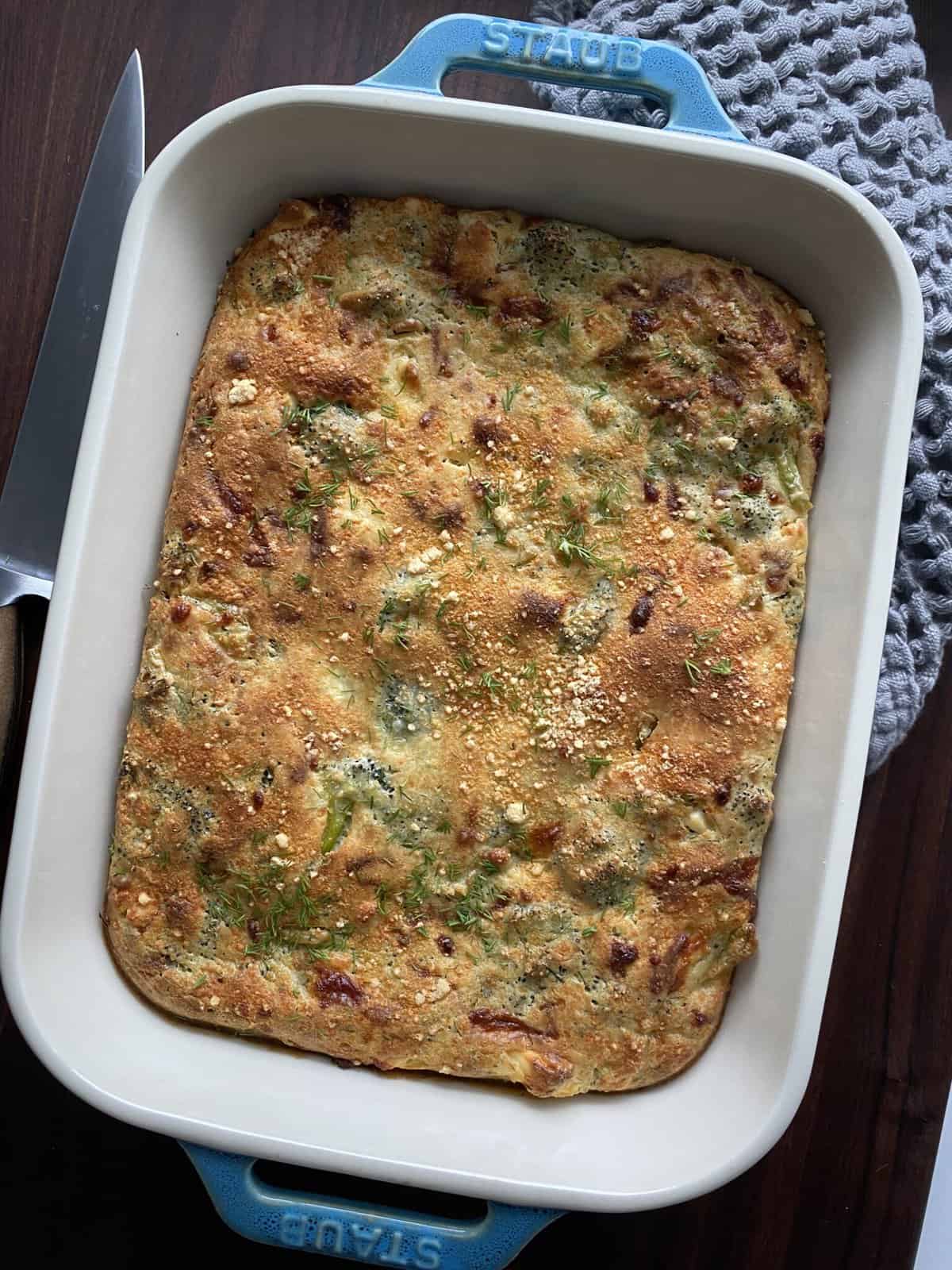 Broccoli and Feta Brownie Bars Hungry Happens